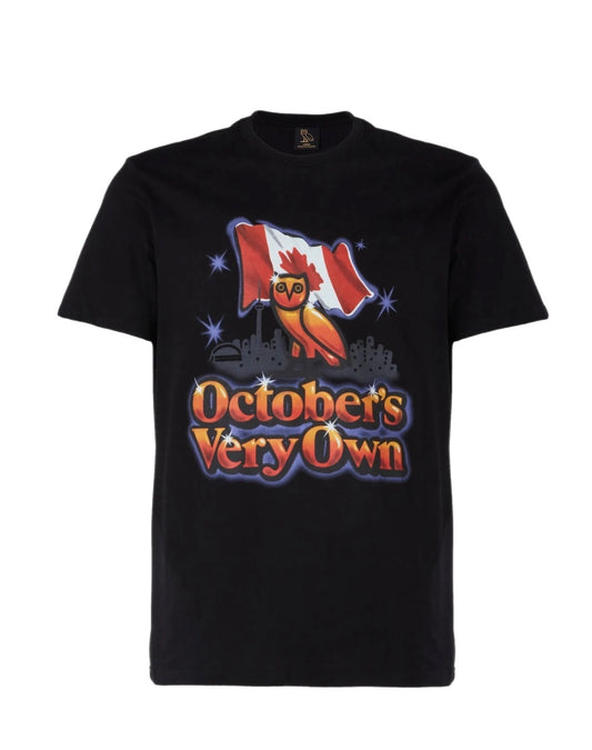 Octobers Very Own Black Crewneck Skyline T-Shirt