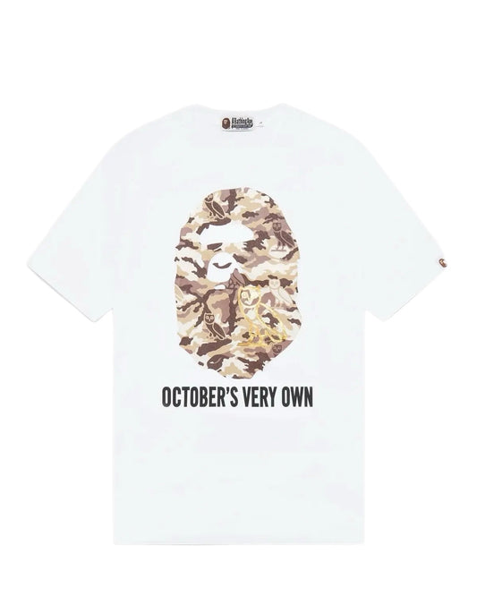 Octobers Very Own X Bape Head White T-Shirt