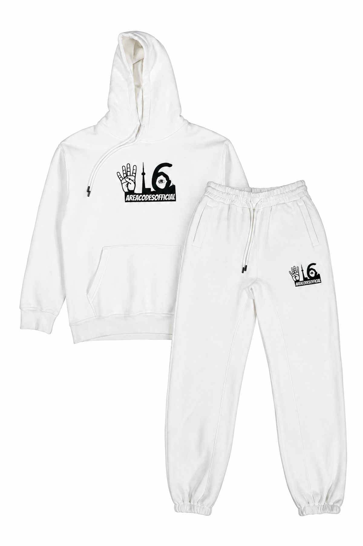 The Heritage Tracksuit - White full set flat lay