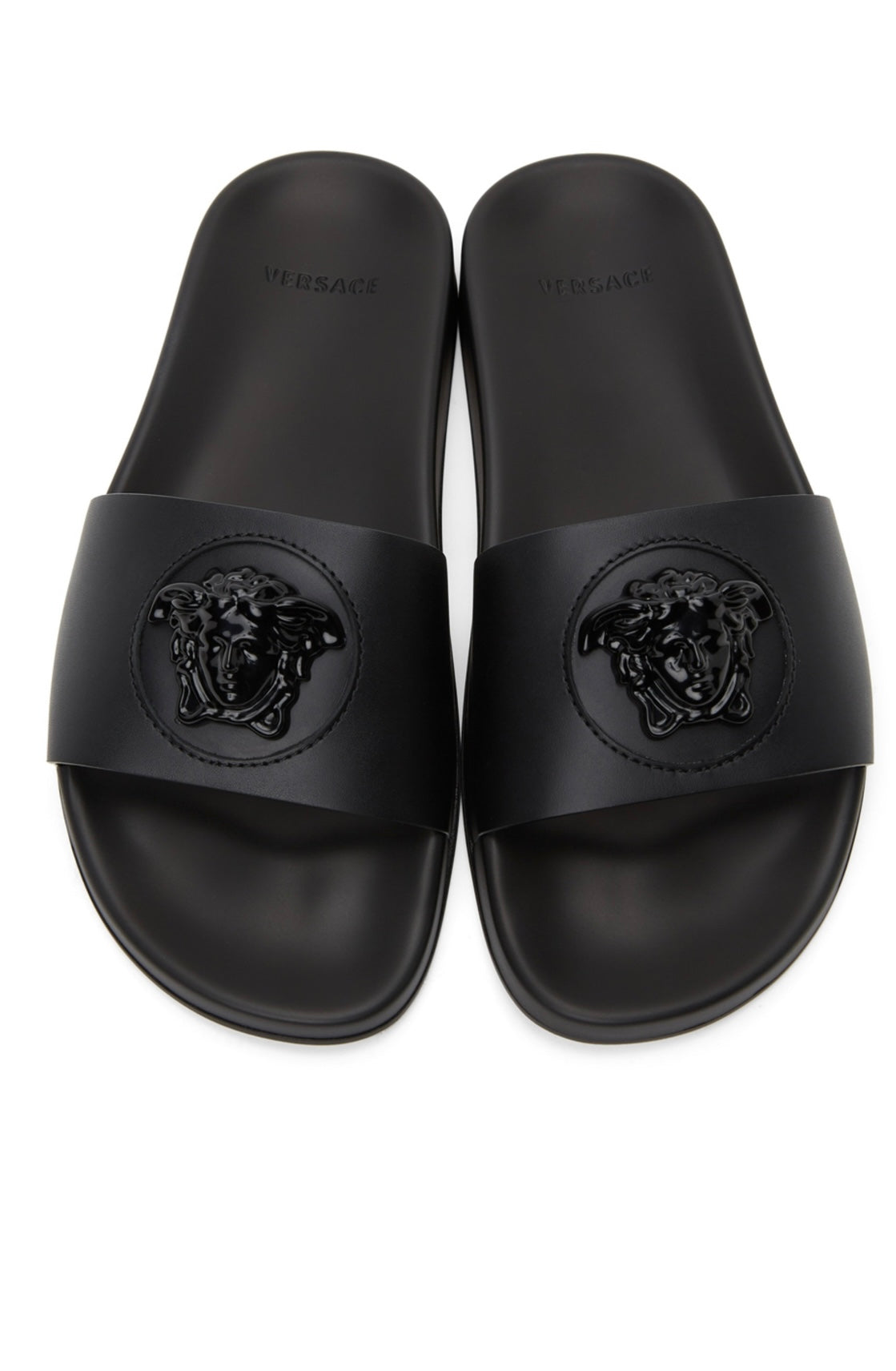 Versace Black La Medusa Slides